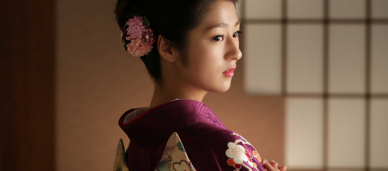 振袖を着た二十歳の成人式