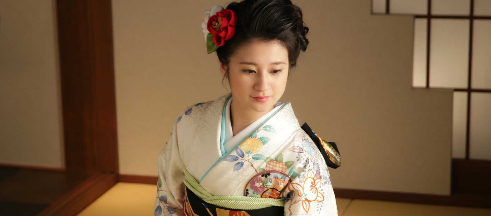 振袖を着た二十歳の成人式