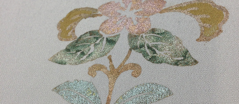 着物金箔ラメ修正