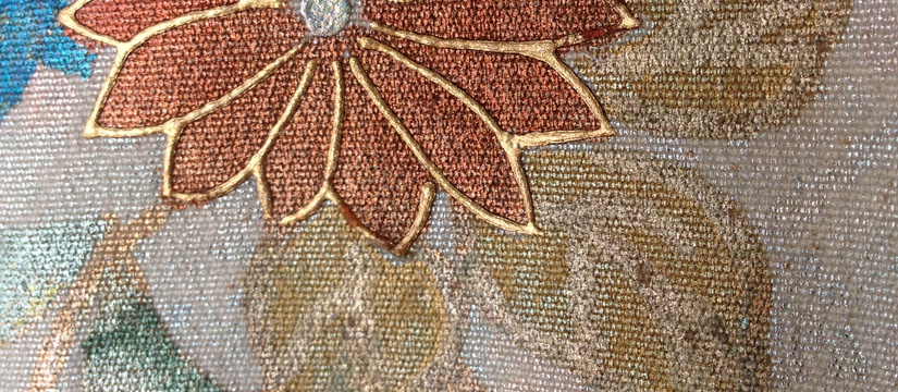 着物金箔ラメ修正